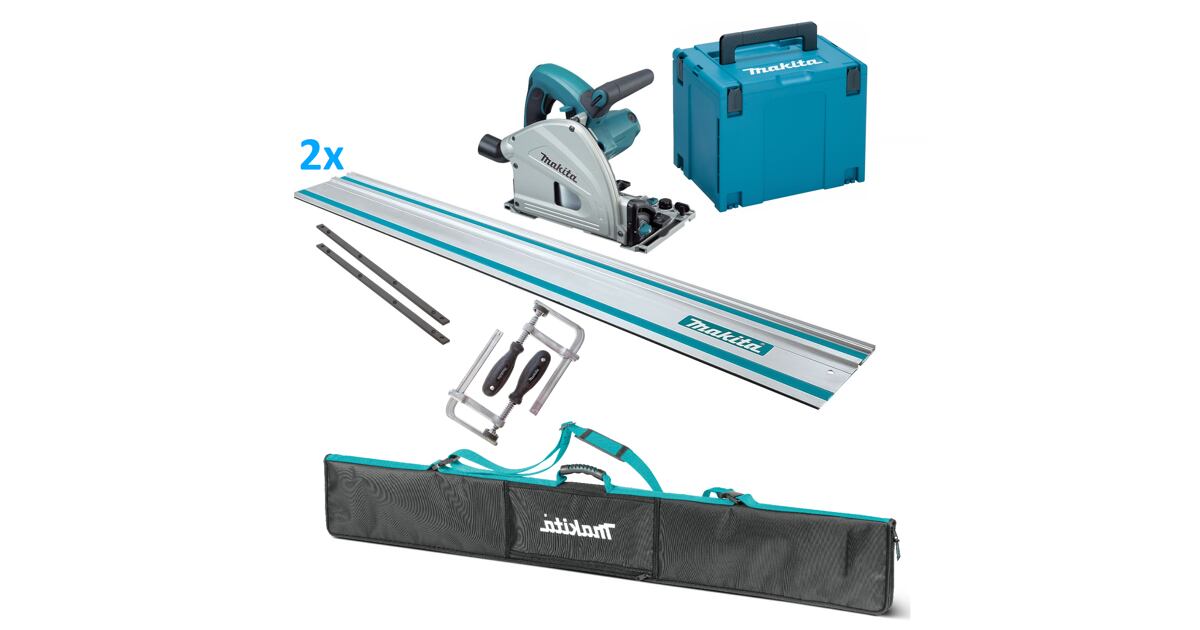 MAKITA SP6000J SET2 ponorná píla 165mm, 1300W + 2*vodiaca lišta, zvierky, spojky, obal Náradie