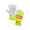 CXS rukavice pracovné HIVI, kombinované, kozinková lícovka, reflexné, kovové očko, veľ. 10,5