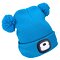 EXTOL Light čiapka s čelovkou 4*25lm, nabíjacia, USB, modrá s brmbolcami detská, uni veľkosť 43459