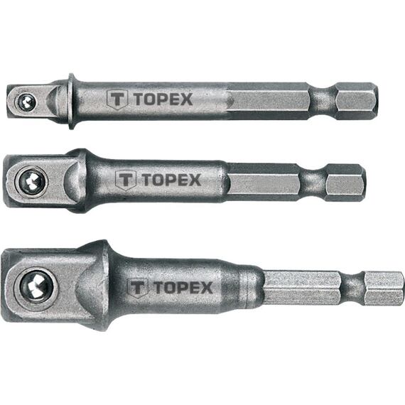 TOPEX sada adaptérov šesťhran - štvorhran 38D151