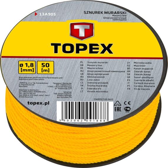 TOPEX šnúra murárska 100m 13A910