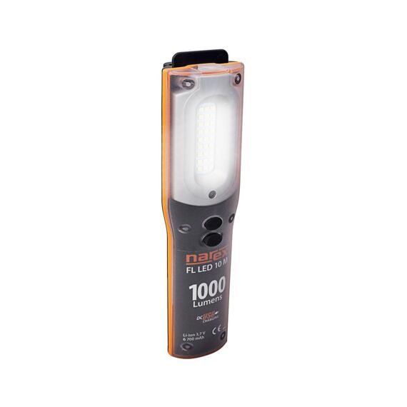 NAREX FL LED 10 M lampa LED 10W + bodové svetlo 3W, 1000lm + 220lm, Li-ion 3,7V/6,6Ah 65404610