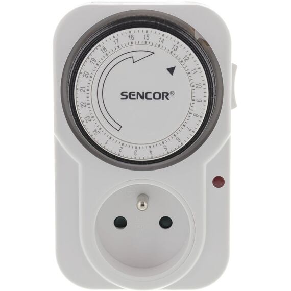 SENCOR SST 10MD zásuvka – časový spínač denný mechanický, max.16A, 3600W