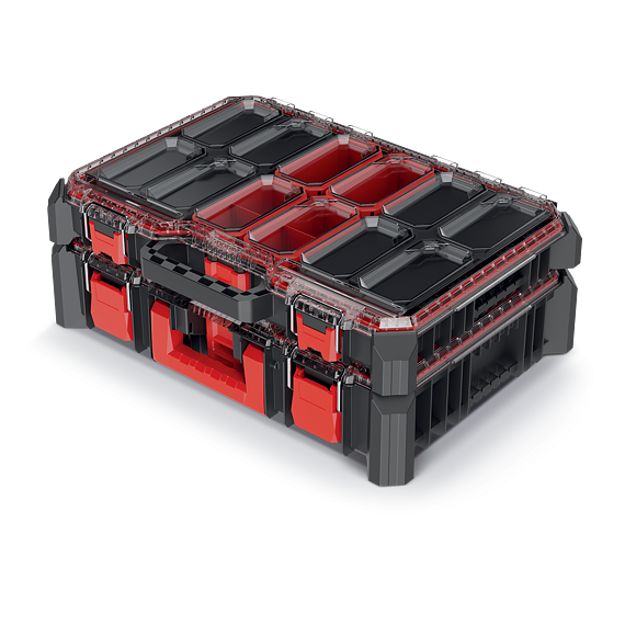 KISTENBERG súprava organizérov MSX SET 543*390*200mm, čierny, vyberateľné boxy