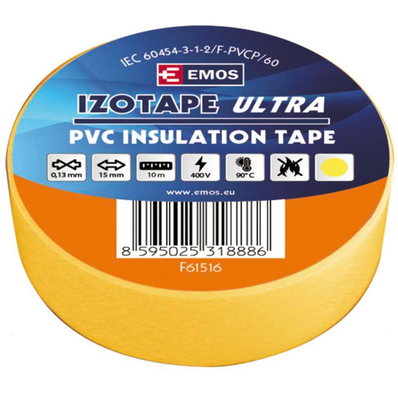 EMOS izolačná páska 15mm/10m PVC žltá F61516