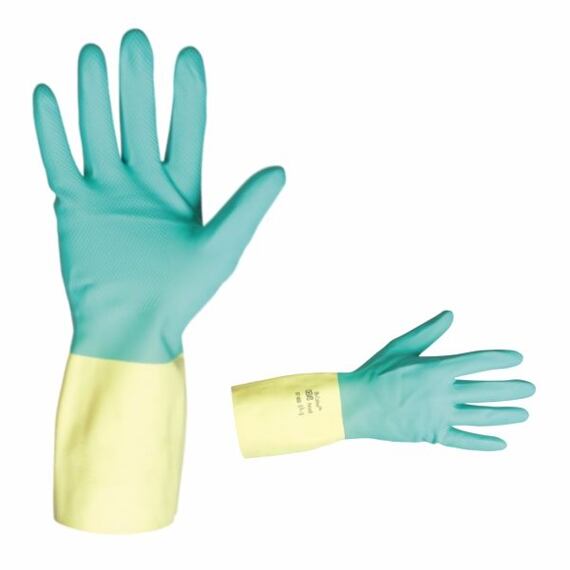 ČERVA rukavice CASPIA pracovné chemické, prírodný latex máčaný v neopréne, veľ.10, 0110011799-10