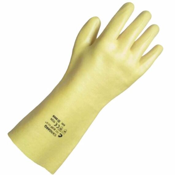 ČERVA rukavice STANDARD PVC 35cm povrstvené žlté veľ.10,5 0110001670105
