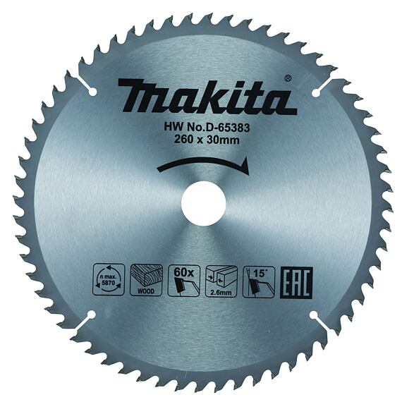 MAKITA D-65408 pílový kotúč 260*30mm, 100Z