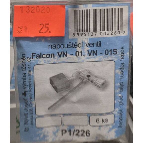 NÝVLT súprava tesnení napúšťacieho ventilu WC FALCON VN 01 VN 01S – P1/226