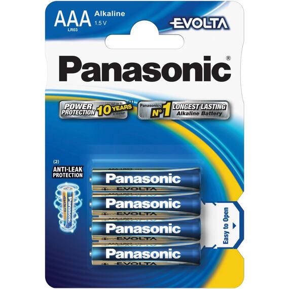 PANASONIC batéria LR03 4BP AAA Evolta alkalická, 1ks