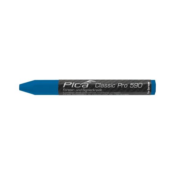 PICA Classic Pro 590 kriedový značkovač, 120*12mm, univerzálny, modrý