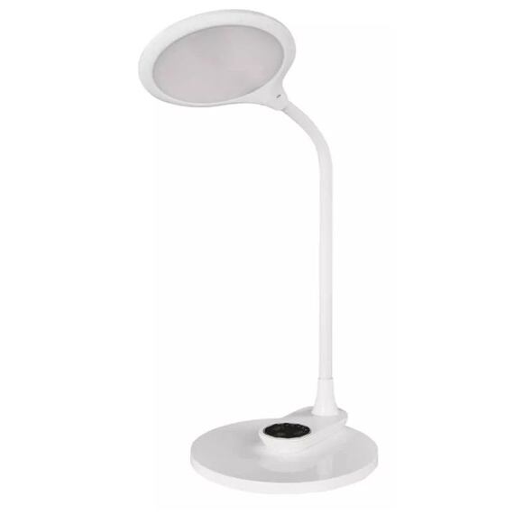 EMOS LED stolná lampa RUBY biela, 230V/7,5W, 630lm, teplá-neutrálna-studená biela, stmievanie