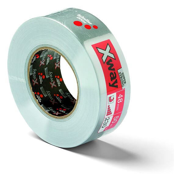 SCHULLER lepiaca textilná páska X-WAY SUPERSTRONG, 48mm*50m, extra silne lepiaca, strieborná
