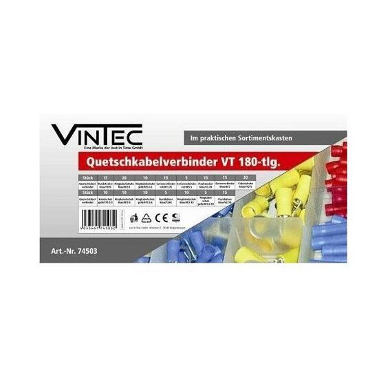 VINTEC sada lisovacích kabelových spojek 180-dílná