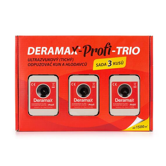 DERAMAX Profi Trio súprava 3ks odpudzovačov DERAMAX Profi a príslušenstvo, napájanie zo siete