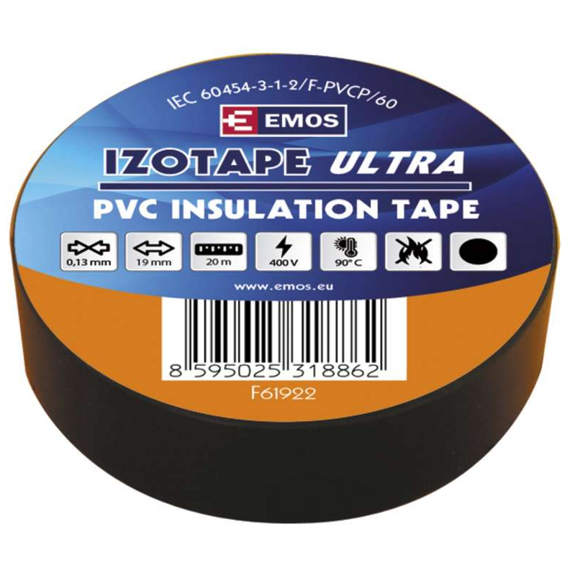 EMOS izolačná páska 19mm/20m PVC čierna F61922