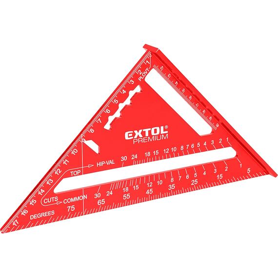 EXTOL PREMIUM uholník tesársky 180mm, Al, laserové značenie vysoko odolné proti oderu, 8825100