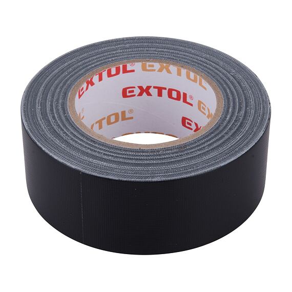 EXTOL PREMIUM páska lepiaca textilná 50mm*50m, hrúbka 0,18mm, univerzálna čierna
