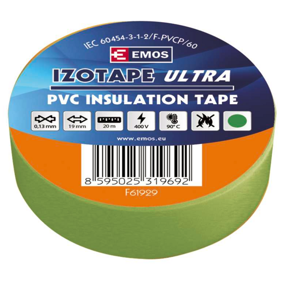 EMOS izolačná páska 19mm/20m PVC zelená F61929