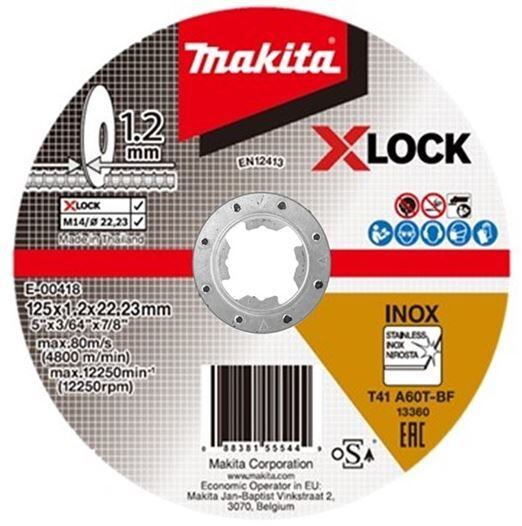 MAKITA E-00418 rezný kotúč 125*1,2mm na NEREZ, X-LOCK