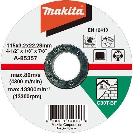 MAKITA A-85363 rezný kotúč 125*3*22,2mm kameň