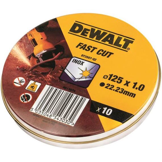 DeWalt DT3507 rezací kotúč 125*1,0*22,2mm na oceľ, nerez