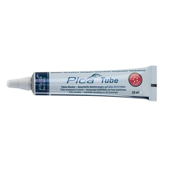 PICA Tube popisovač guľôčkový v tube, mosadz hrot s nerez guľôčkou 3mm, BIELY PC-575/52