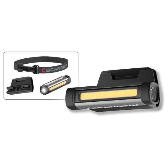 SCANGRIP čelovka FLEX WEAR KIT, bodové a priestorové svetlo, 75-150/100 lm, dobíjacia USB
