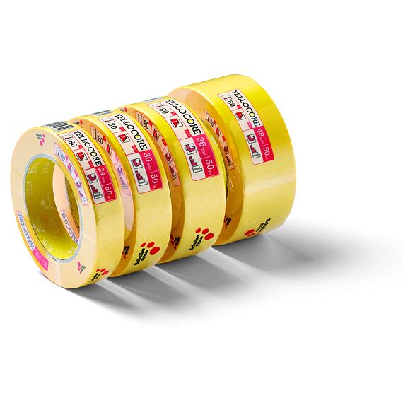 SCHULLER lepiaca zakrývacia páska YELLO CORE 48mm*50m, stredná lepivosť, hladké a ľahko zrnité podkl