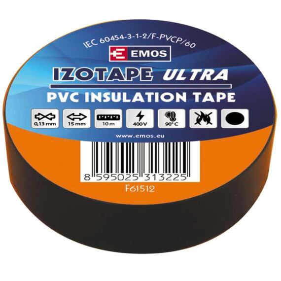 EMOS izolačná páska 15mm/10m PVC čierna F61512