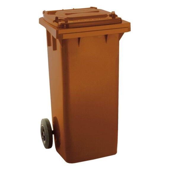PROTECO odpadková nádoba 240l plastová hnedá s kolieskami 10.86-P240-HN