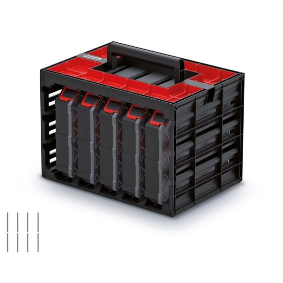 KISTENBERG skrinka TAGER CASE obsahuje 5 organizérov (prepážky), 415*290*290 mm, KTC30256S