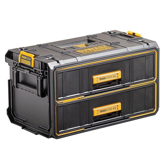 DeWalt DWST83529-1 zásuvkový kufrík ToughSystem 2.0, 2 zásuvky, guličkové ložiská vo výsuvoch