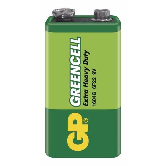 GP batéria 6F22 9V GREENCELL zinkochloridová B1250/B1251