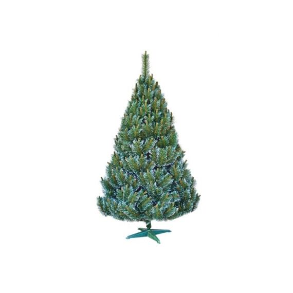 stromček vianočný BOROVICA s bielymi koncami 160cm + stojan 91422