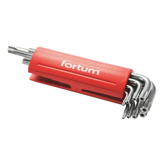 FORTUM sada TORX L-kľúča s otvorom T10-50