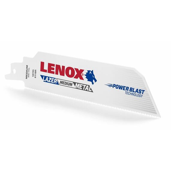 LENOX 201746118R pílky do chvostovky BIM Lazer metal 152x25x0,9mm 18 TPI, kovy strednej hrúbky, 5 ku