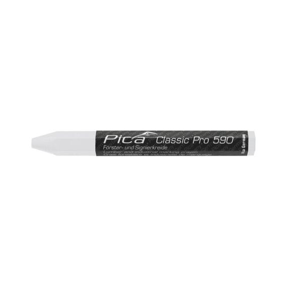 PICA Classic Pro 590 kriedový značkovač,120*12mm, univerzálny, biely