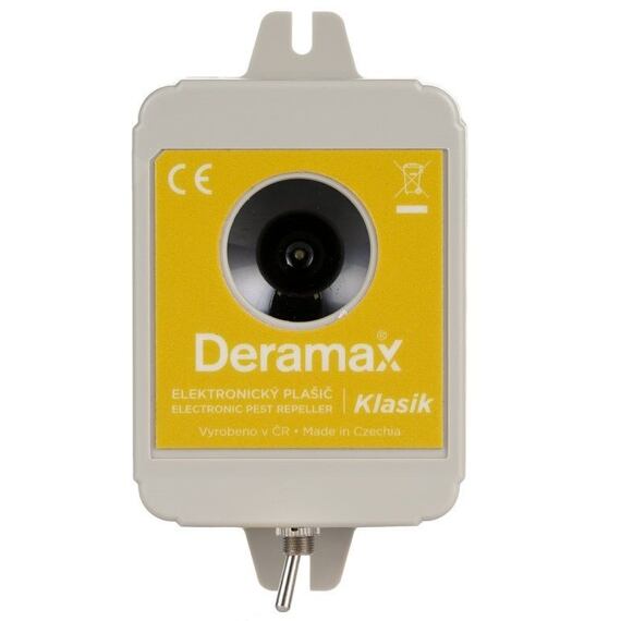 DERAMAX Klasik ultrazvukový plašič (odpudzovač) kún a hlodavcov, 9V