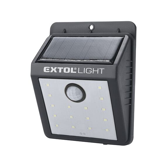 EXTOL Light svetlo nástenné solárne PIR čidlo, 120lm, 43130
