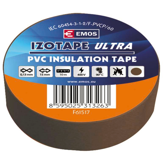 EMOS izolačná páska 15mm/10m PVC hnedá F61517