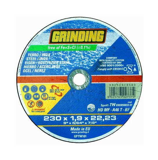 GRINDING 230*1.9 rezný kotúč na oceľ, nerez 88.1-230-1.9R