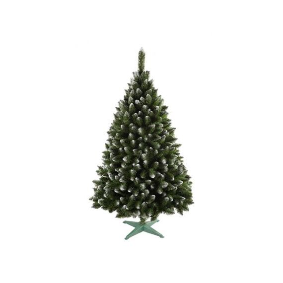 stromček vianočný JEDĽA 220cm s bielymi koncami + stojan 91444