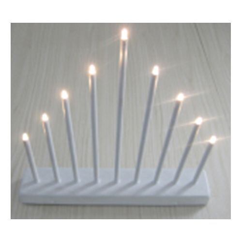 svietnik vianočný 9 LED sviečok na batérie, kov 26*31,5*5cm 791893