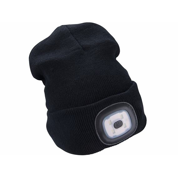 EXTOL Light čiapka s čelovkou 4*45lm, nabíjacia, USB, čierna, univerzálna veľkosť 43199