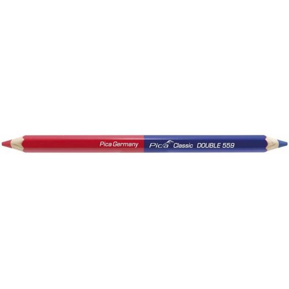 PICA ceruzka dvojfarebná profi-17,5cm - kov, drevo, kameň, betón suchý aj mokrý povrch 559-50