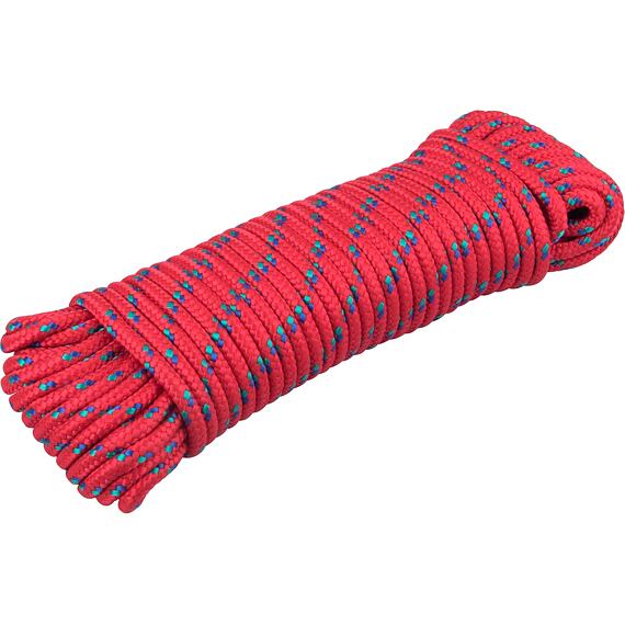 EXTOL PREMIUM šnúra pletená PP, pr.6mm*20m, červená, 8856416
