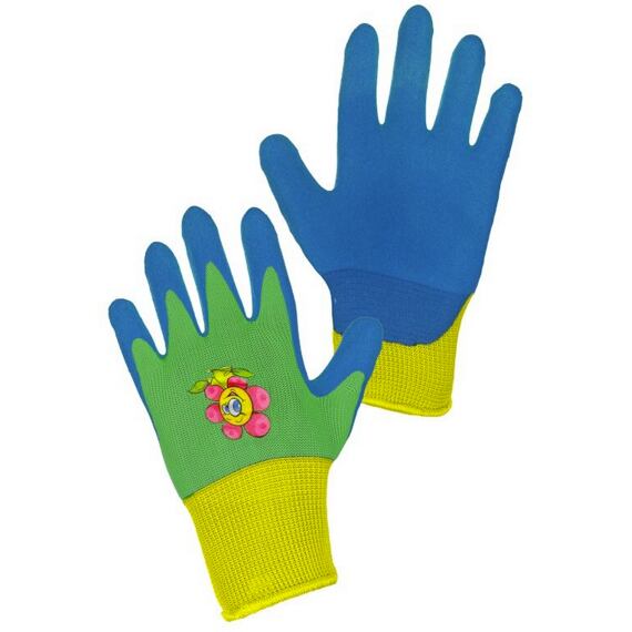 CXS rukavice pracovné DRAGO detské, máčané v nitrile, veľ.07, modré