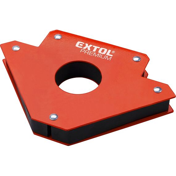 EXTOL PREMIUM magnet zvárací, 45°-90°-135°, nosnosť do 34kg, 190*122*25mm, 8815190