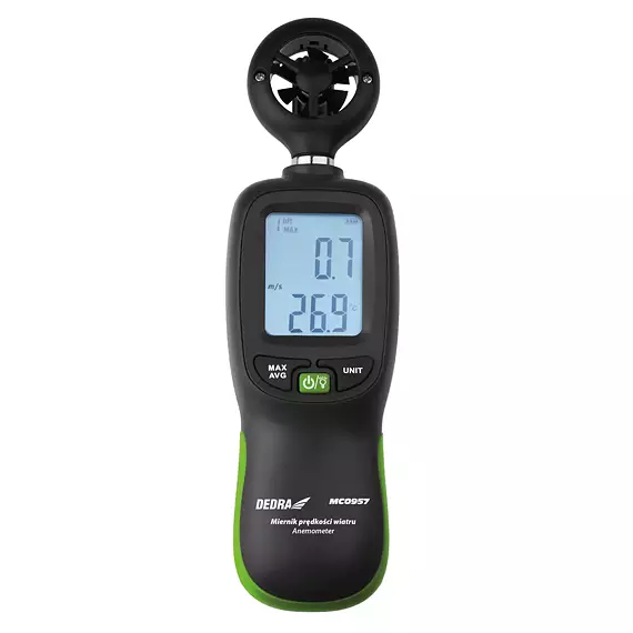 DEDRA merač rýchlosti vetra, anemometer 0-30 m/s, MC0957